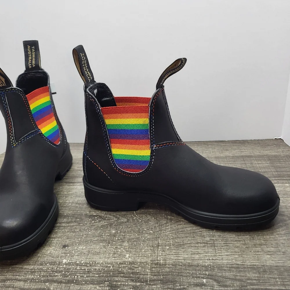 Blundstone Original 2105 Black Leather Rainbow Chelsea Boots Womens 6.5 US 3.5 A